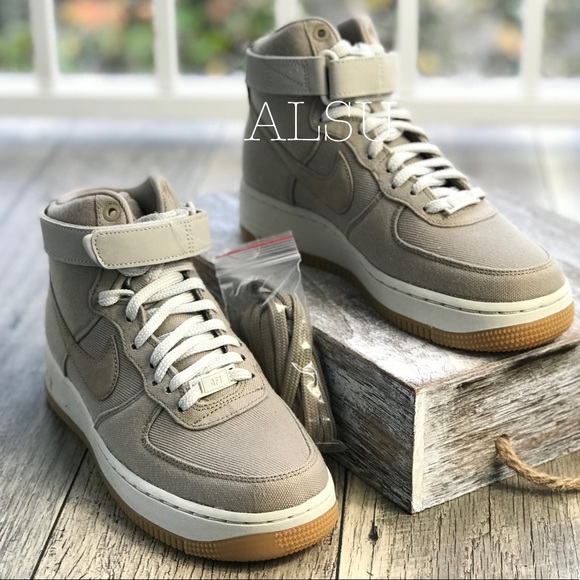 NWT Nike Air Force 1 Hight Top UT Khaki W AUTHENT - Picture 2 of 8